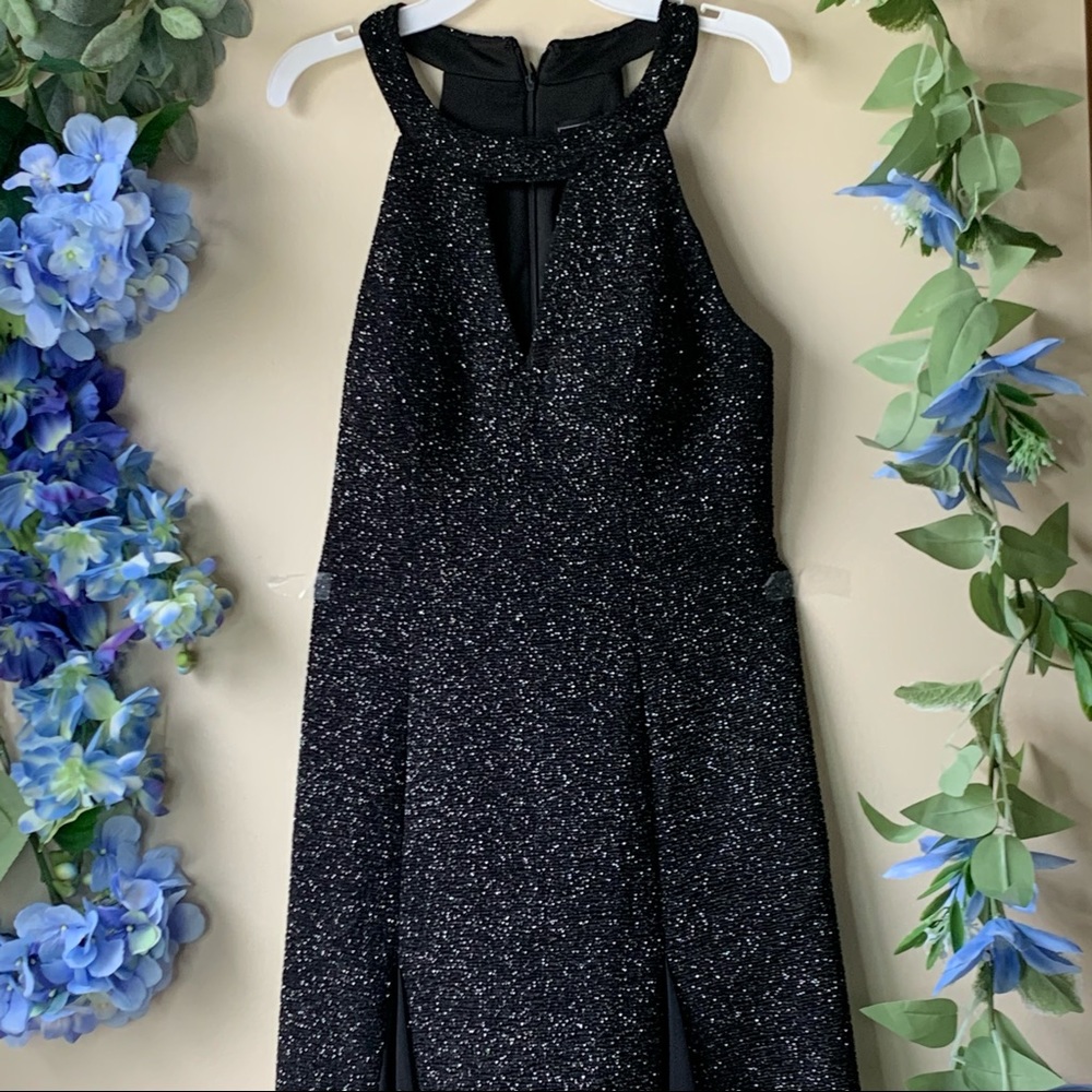 Sparkly Halter Dress w/ Cutout